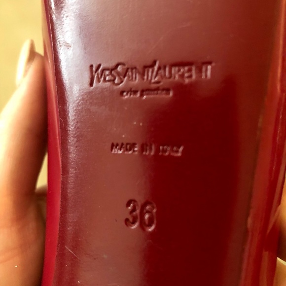 Yves Saint Laurent Tribute Two Pumps Red Patent - Picture 3 of 8